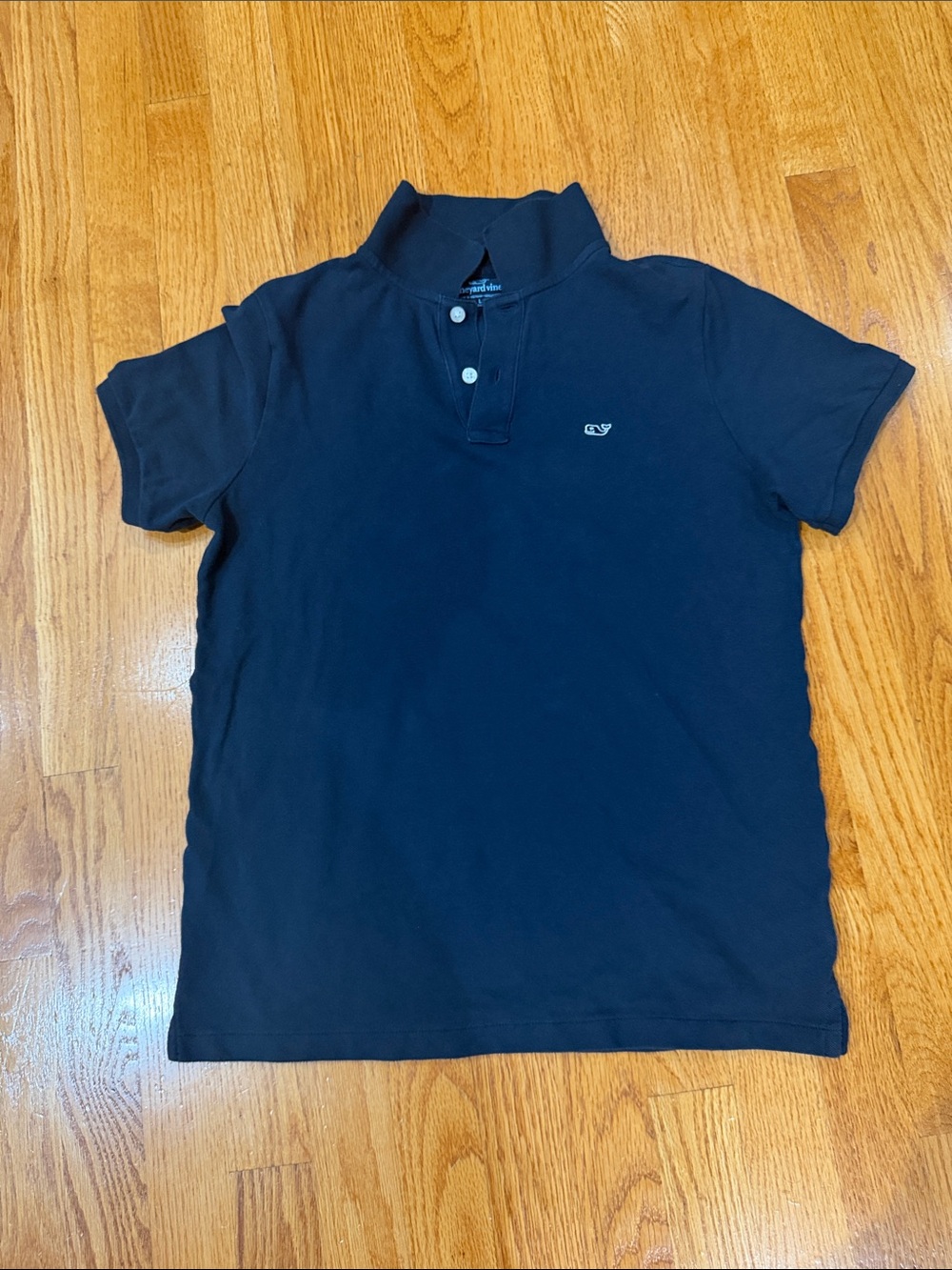 Vineyard Vines Navy Polo with White Whale Emblem